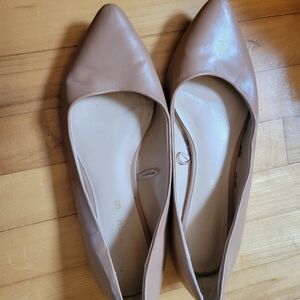 Beige flats